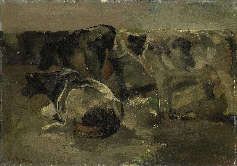 George Hendrik Breitner Four Cows Germany oil painting art